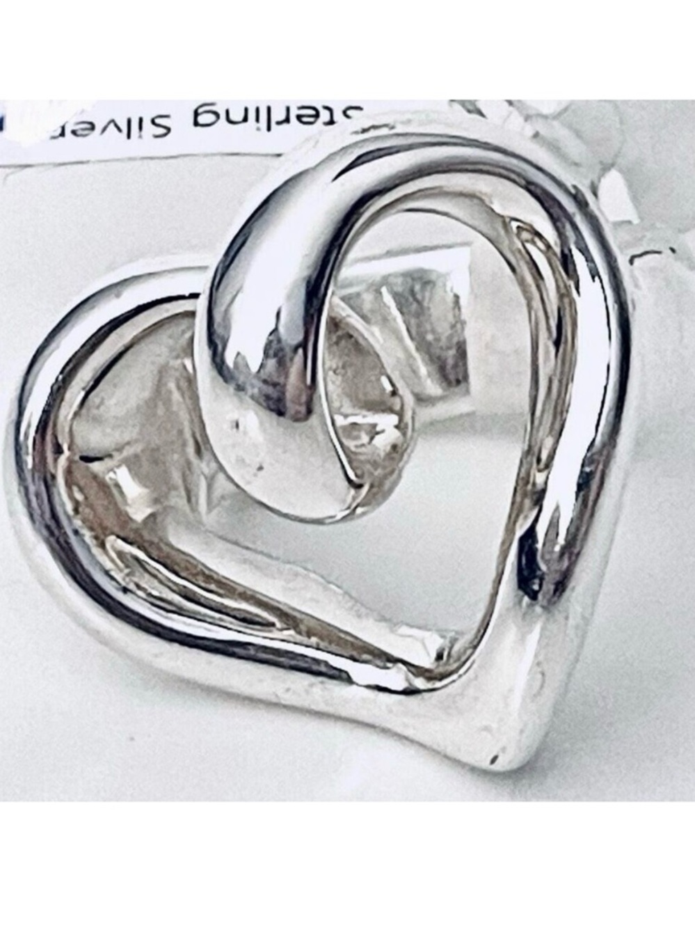 NWT Gorgeous Sz 8 Indigo Falls Sterling Silver 925 Huge Thick Heart Shaped Ring